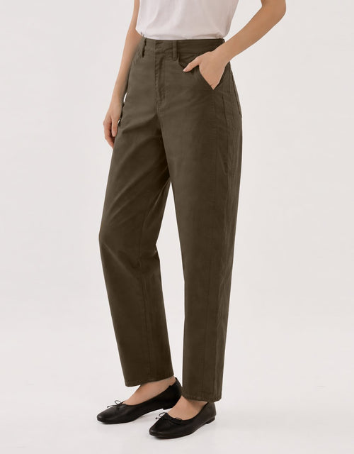 Barrel Leg Chino - Khaki Green