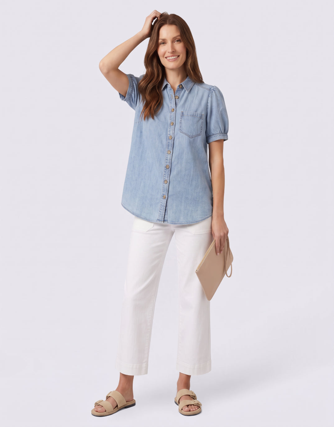 Cici Shirt - Tencel Blue