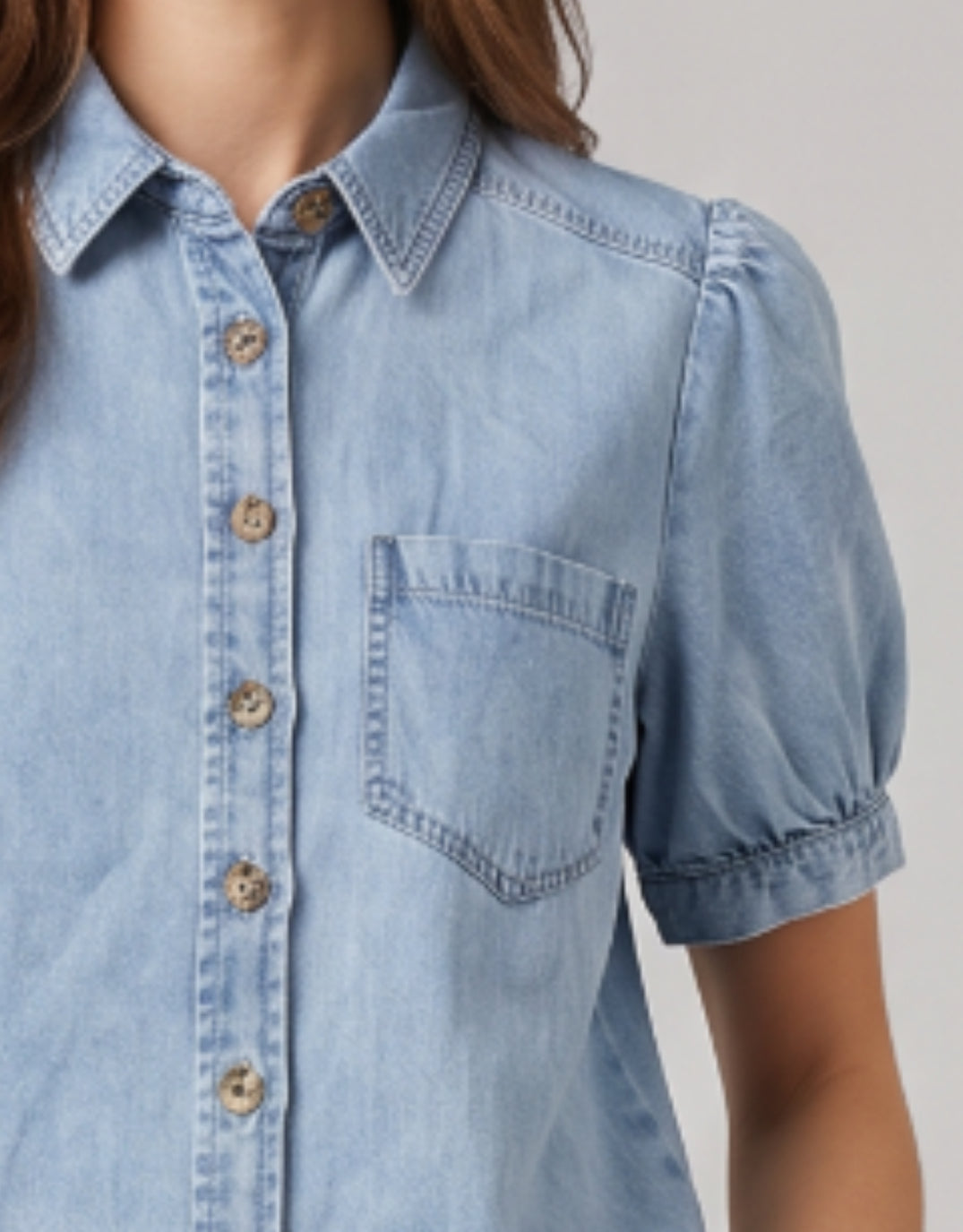 Cici Shirt - Tencel Blue