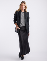 Prodigy Satin Bias Maxi Skirt - Black