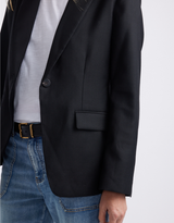 Classic Wool Blazer - Black