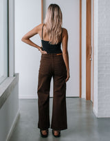 Ellery Stretch Straight Leg Jeans - Chocolate