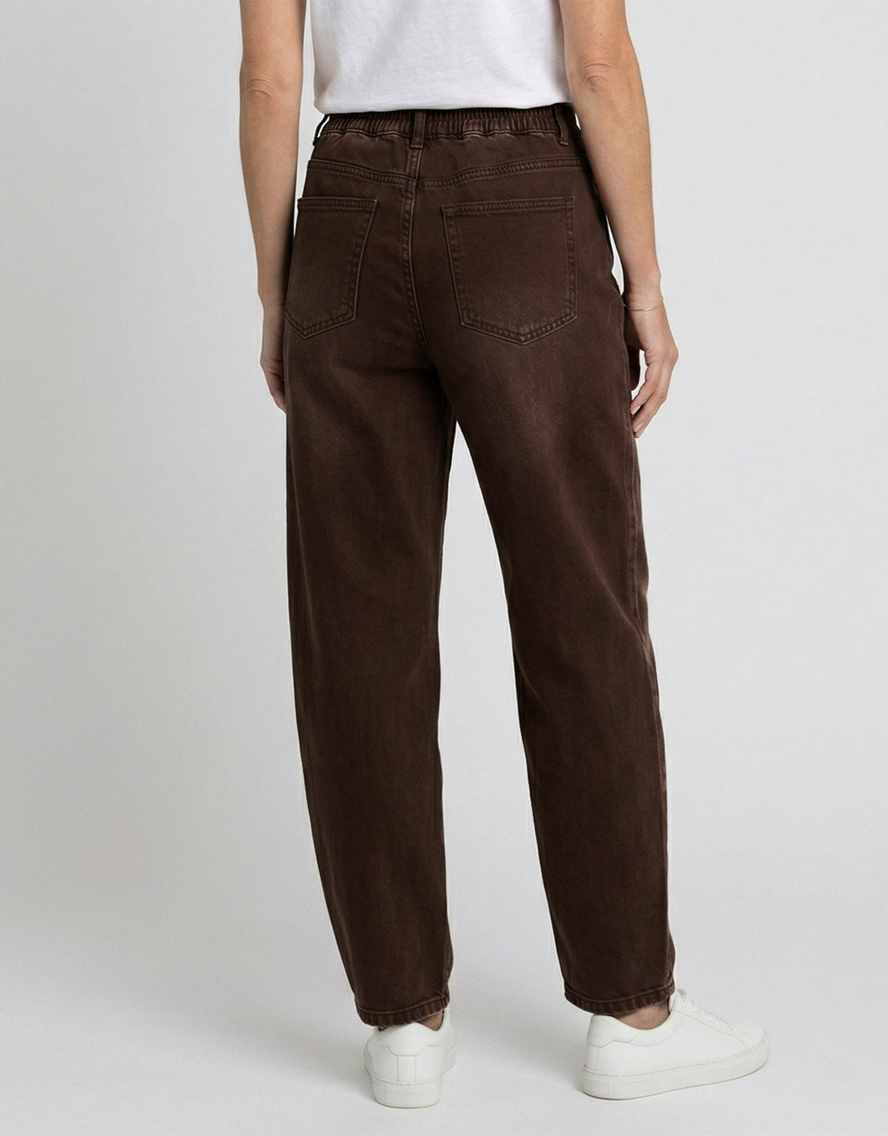 Sienna Barrel Jeans - Chocolate