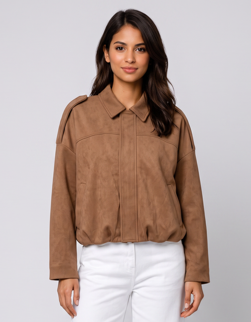Elle Bomber Jacket - Soft Tan