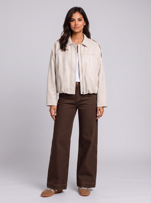 Elle Bomber Jacket - Cream