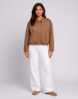 Elle Bomber Jacket - Soft Tan