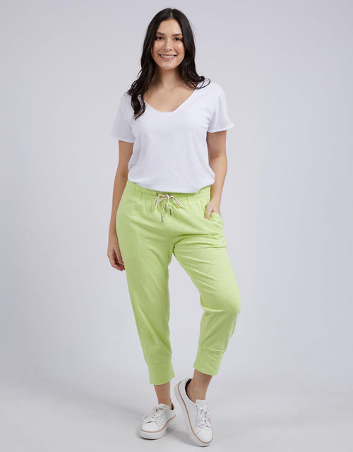Elm - 3/4 Brunch Pants - Key Lime - White & Co Living Pants
