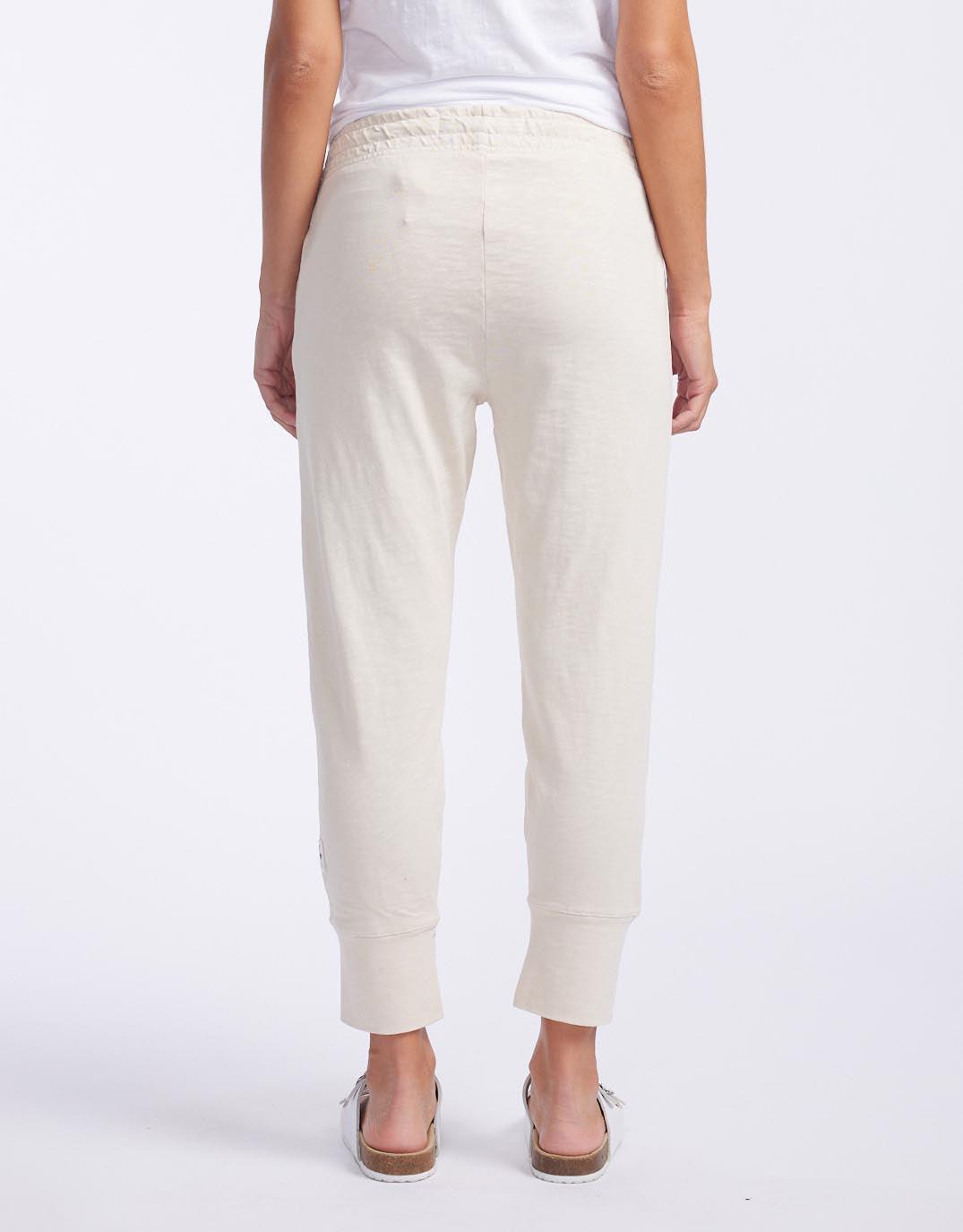 Elm - 3/4 Brunch Pants - Natural - White & Co Living Pants