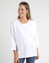 elm-annie-quarter-sleeve-tee-white-womens-clothing