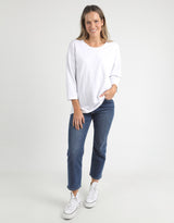 elm-annie-quarter-sleeve-tee-white-womens-clothing