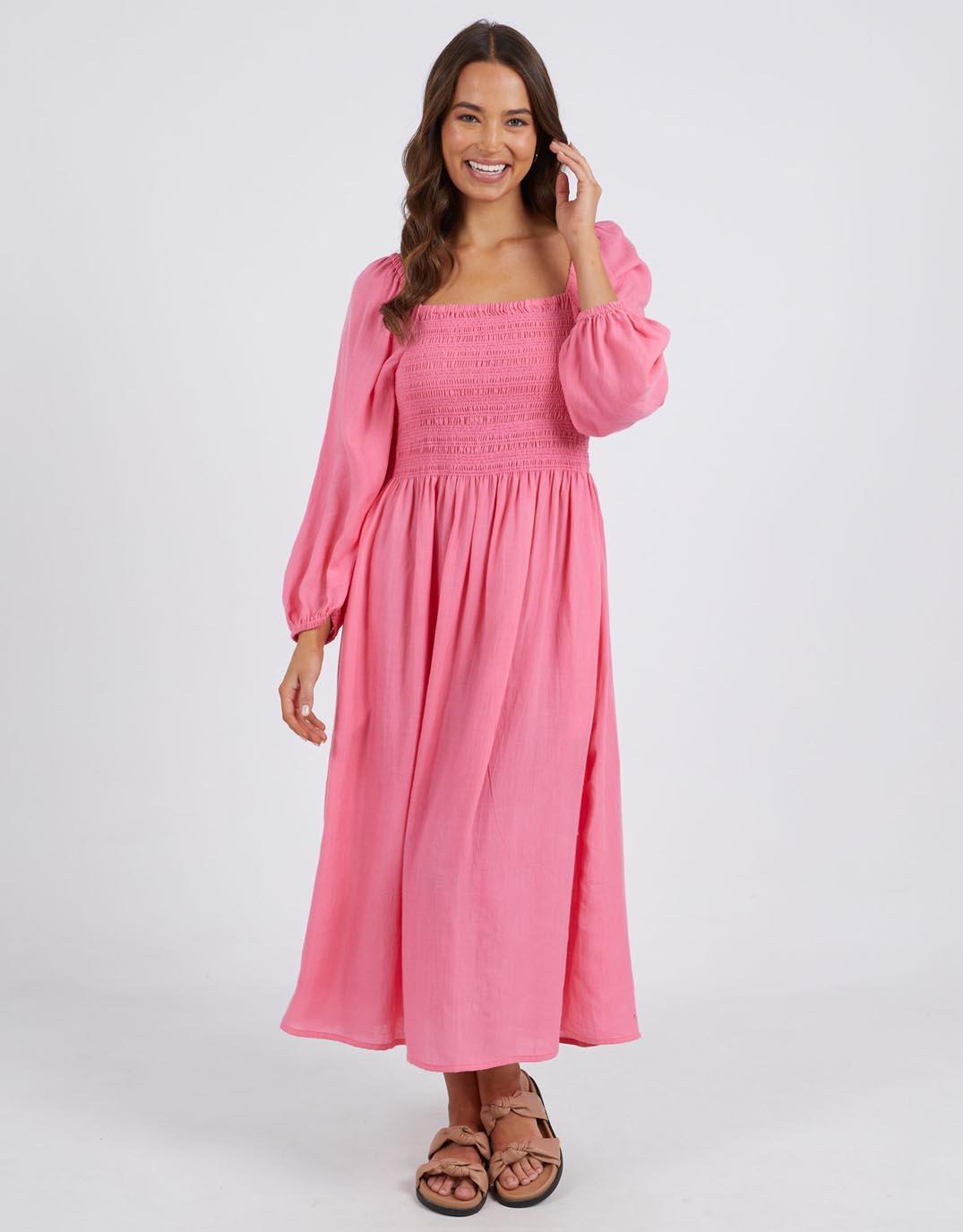 Elm - Dusk Midi Dress - Pink Lemonade - White & Co Living Dresses