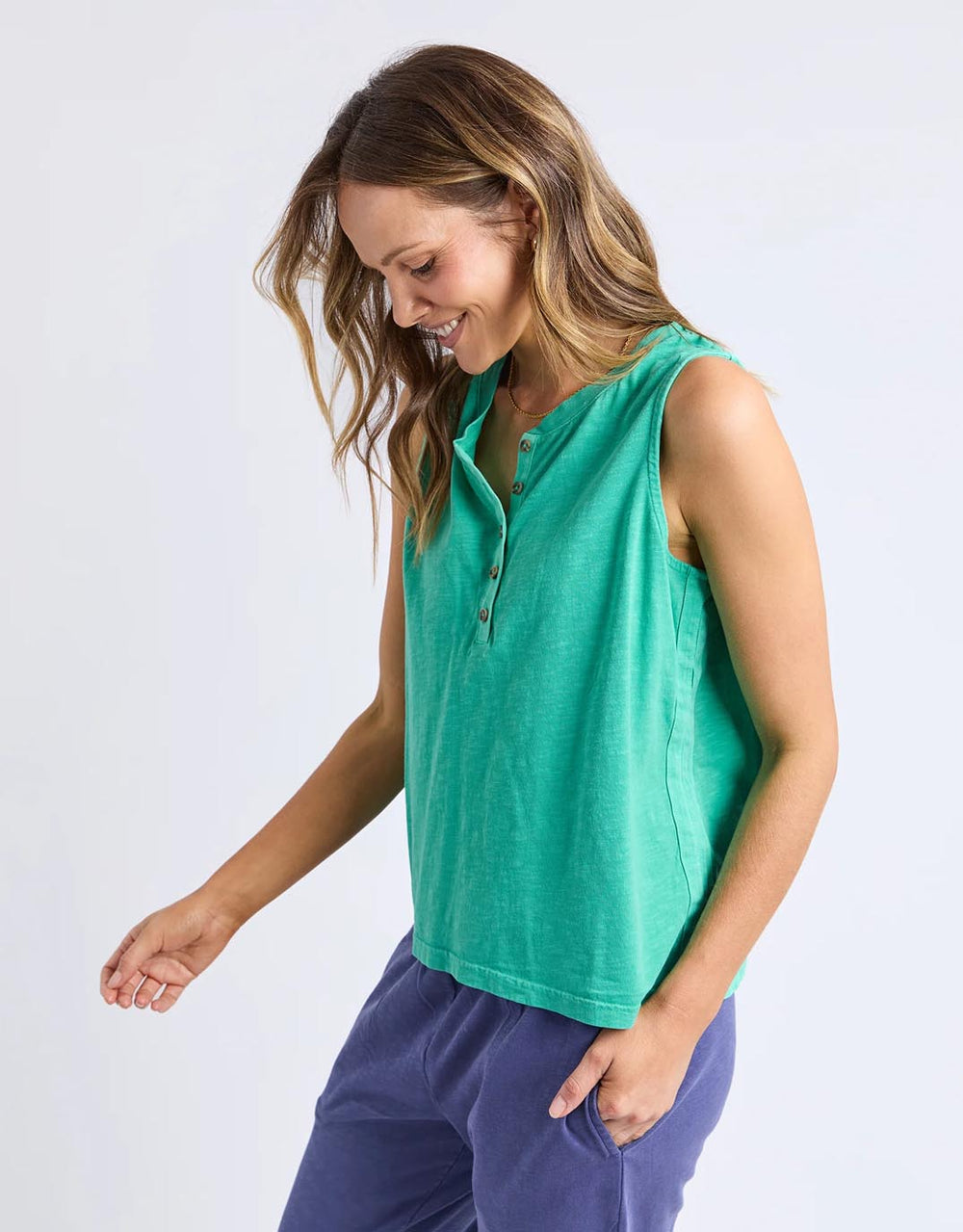 elm-elysian-tank-gumdrop-green-womens-clothing