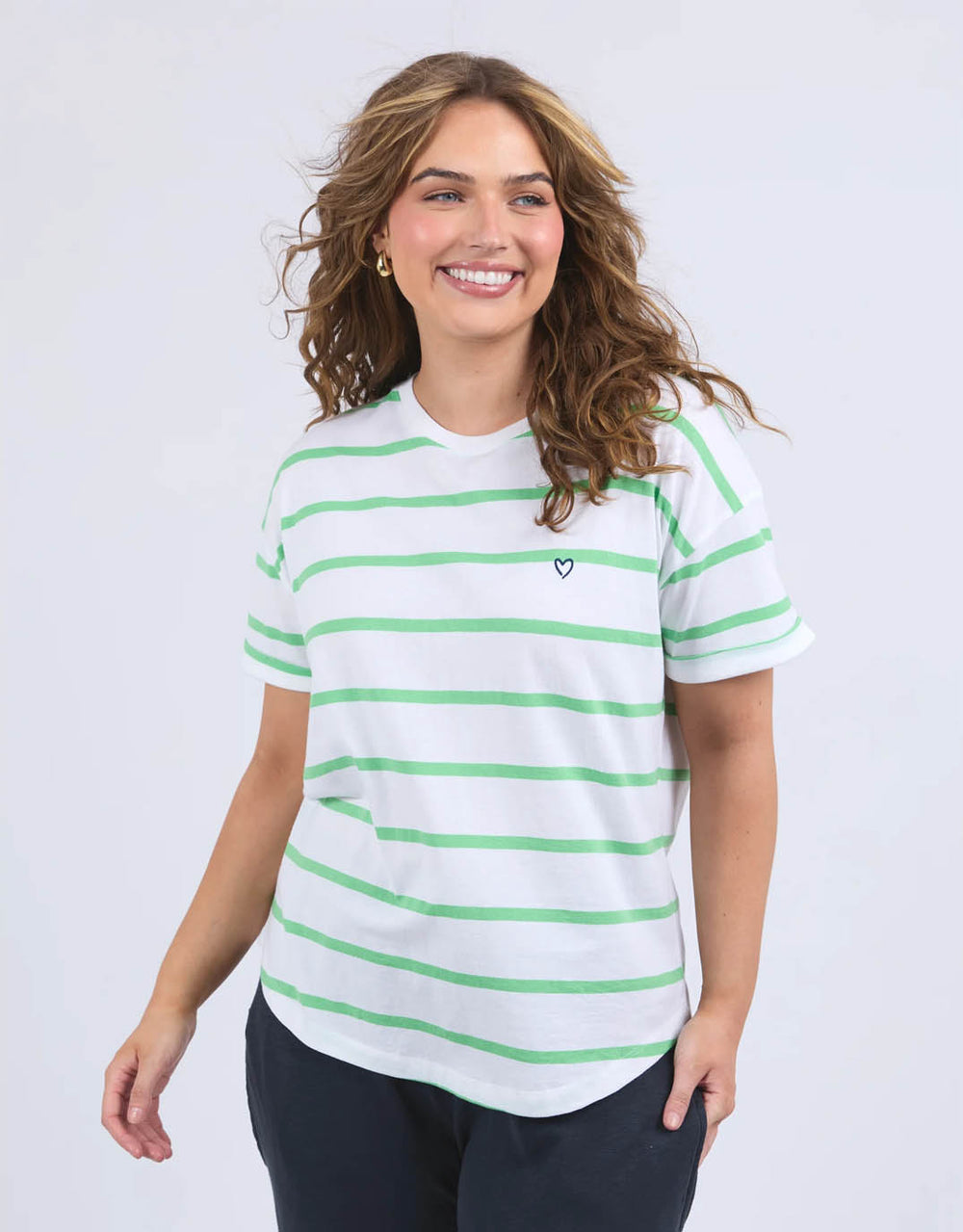 elm-halli-tee-white-spring-green-stripe-womens-clothing