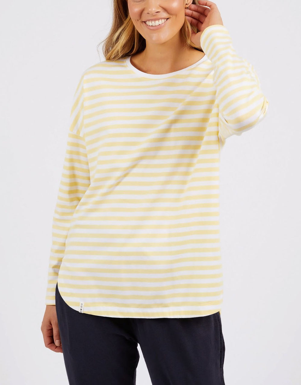 elm-lauren-long-sleeve-stripe-tee-banana-white-stripe-womens-clothing