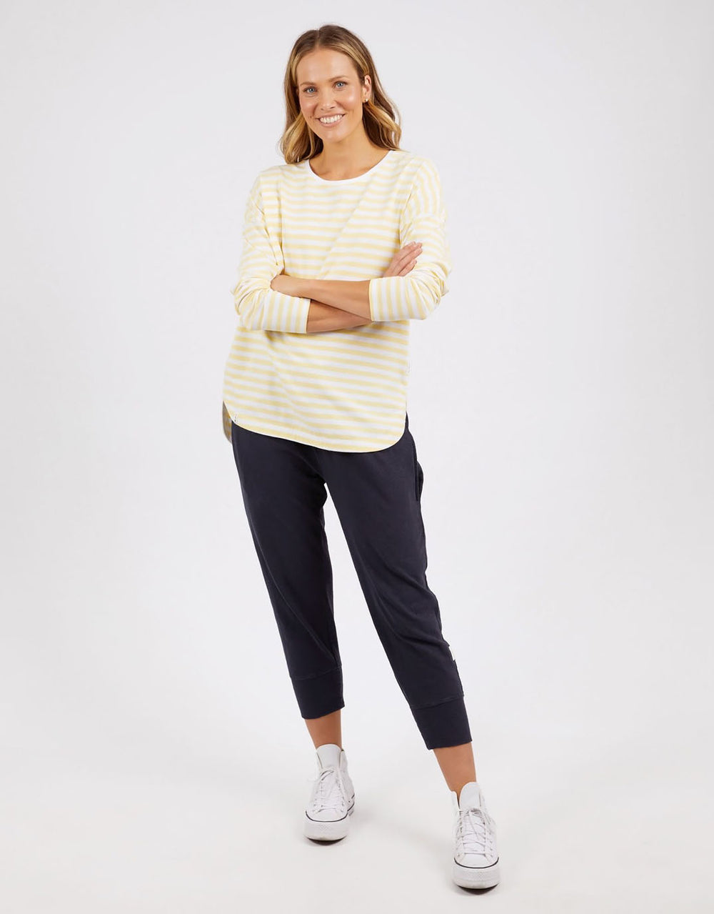 elm-lauren-long-sleeve-stripe-tee-banana-white-stripe-womens-clothing