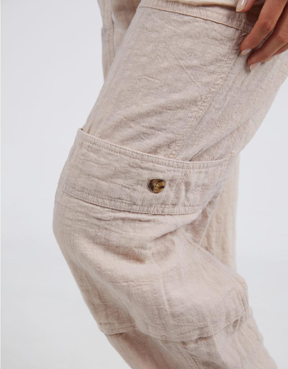 Elm - Luca Cargo Pant - Oatmeal - White & Co Living Pants