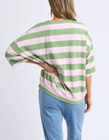 elm-mazie-block-stripe-sweat-forest-green-pink-lady-stripe-womens-clothing