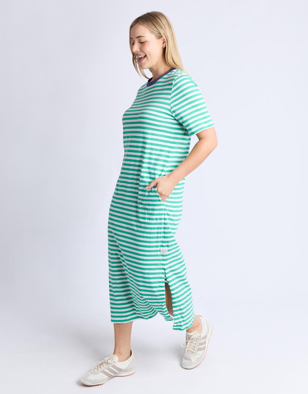 elm-merry-tee-dress-gumdrop-green-white-stripe-vintage-blue-womens-clothing