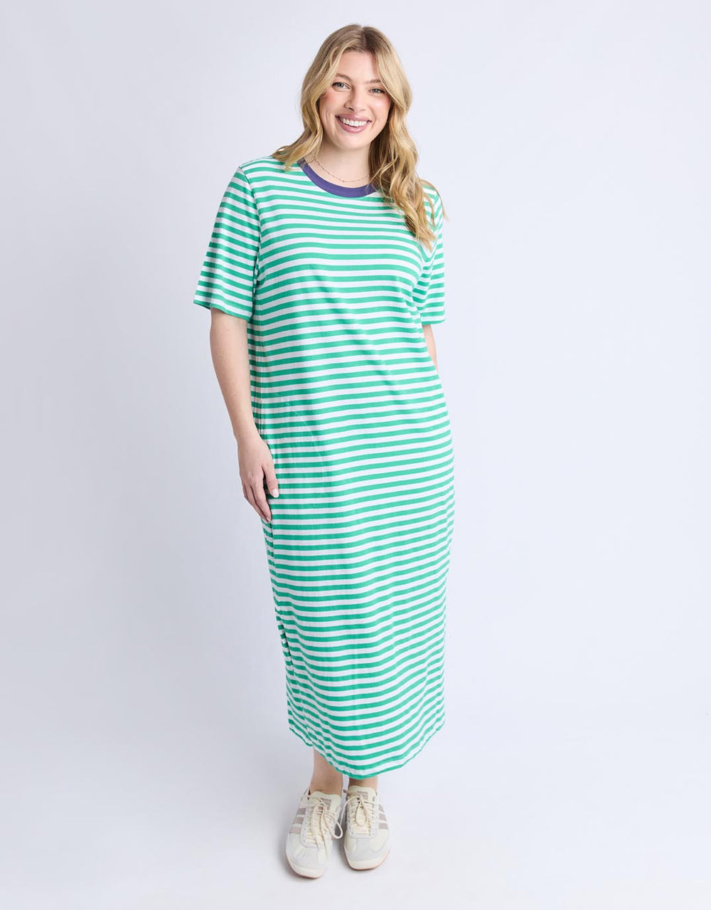 elm-merry-tee-dress-gumdrop-green-white-stripe-vintage-blue-womens-clothing
