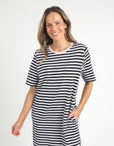 elm-merry-tee-dress-navy-white-stripe-pink-neck-band-womens-clothing