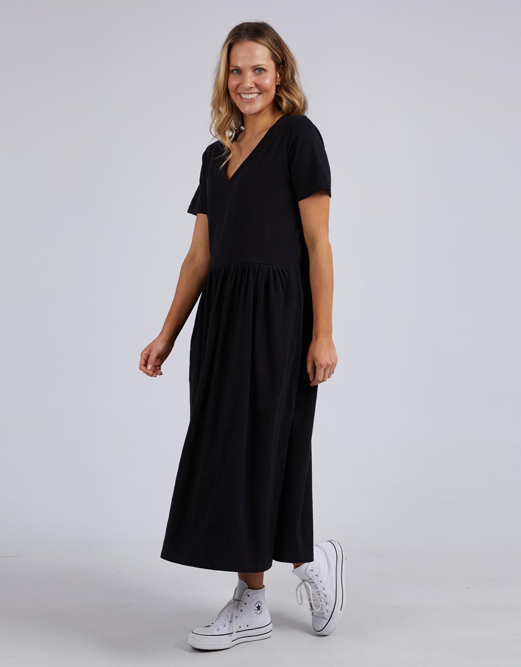 Elm - Mimi Midi Dress - Black - White & Co Living Dresses