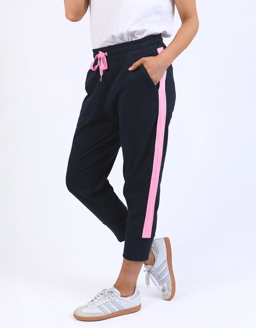 elm-neon-side-tape-3-4-brunch-pants-navy-neon-pink-womens-clothing