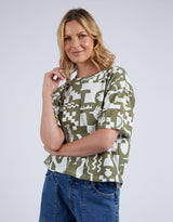 elm-postcard-tee-khaki-and-cream-print-womens-clothing