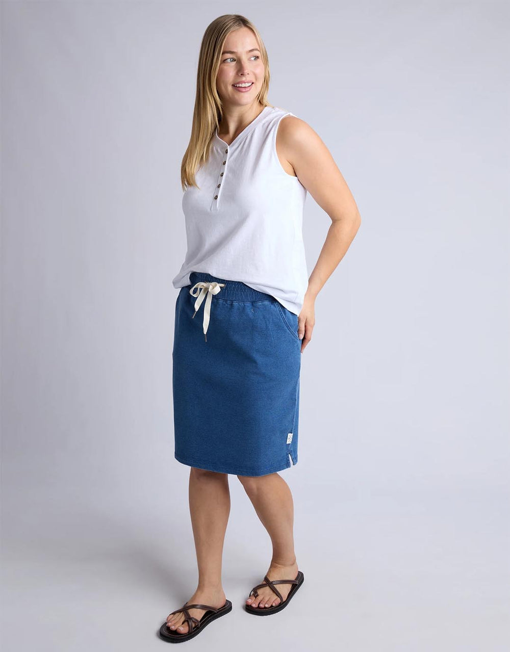 Rickety Skirt - Blue Denim Look