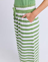 elm-sunset-stripe-skirt-forest-green-white-stripe-womens-clothing