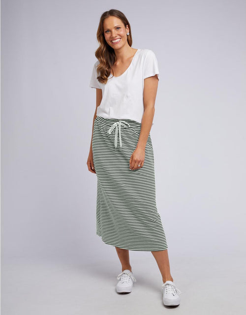 elm-travel-skirt-khaki-white-stripe-womens-clothing