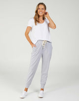 Elm - Wash Out Lounge Pants - Grey Marle - White & Co Living Pants