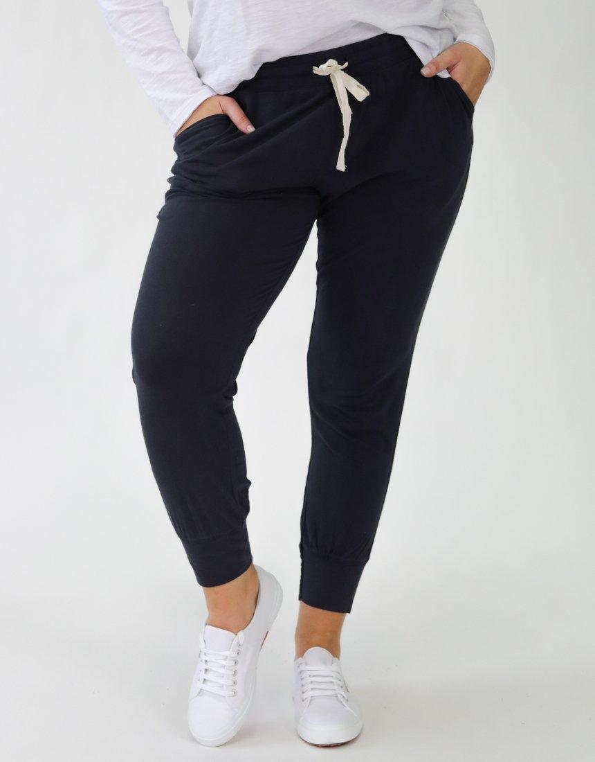 Elm - Wash Out Lounge Pants - Navy - White & Co Living Pants