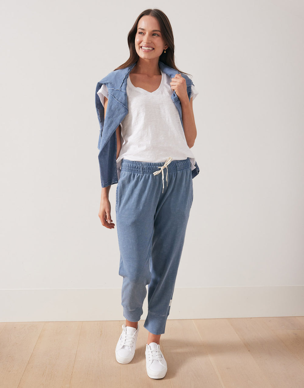 Washed 3/4 Brunch Pants - Denim