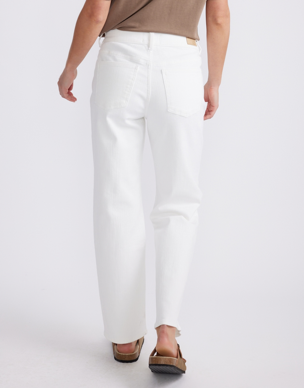 Elodie Stretch Straight Leg Jean - White