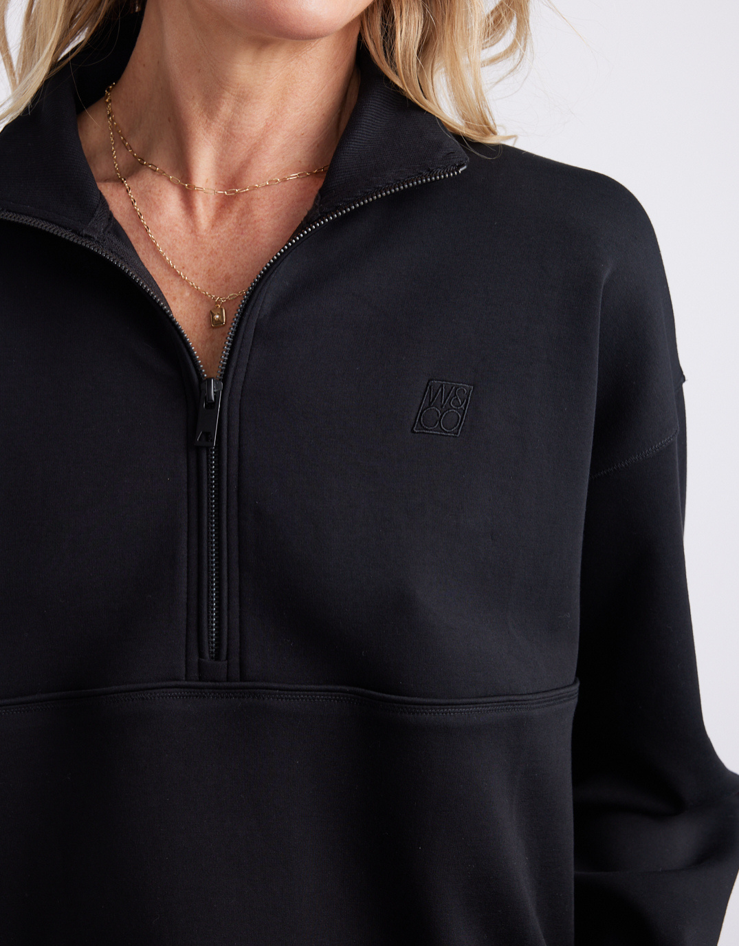 Escape Super Soft Half Zip Top - Black
