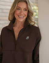 Escape Super Soft Half Zip Top - Chocolate