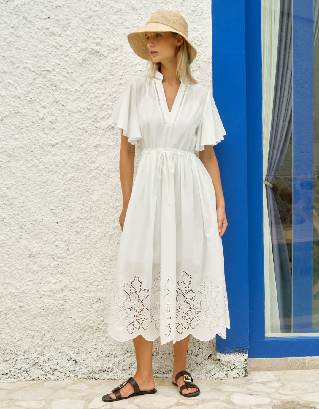 Maribel Midi Dress - White