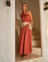 Seraphina Maxi Dress - Red Clay