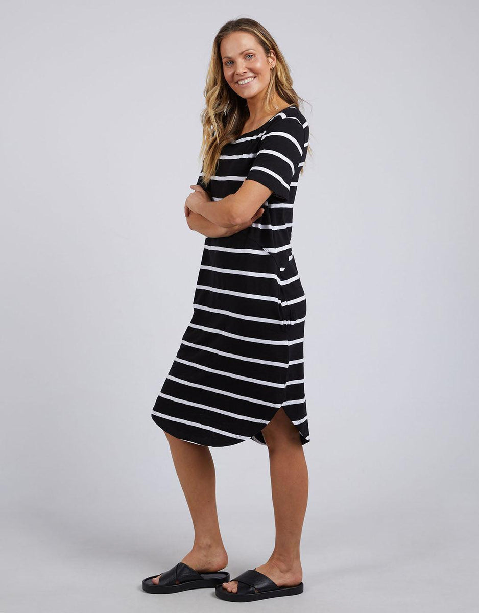 Buy Bay Stripe Dress - Black Foxwood for Sale Online Australia | White ...