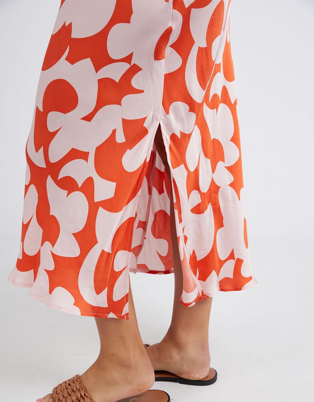 Foxwood - Calypso Skirt - Orange Print - White & Co Living Skirts