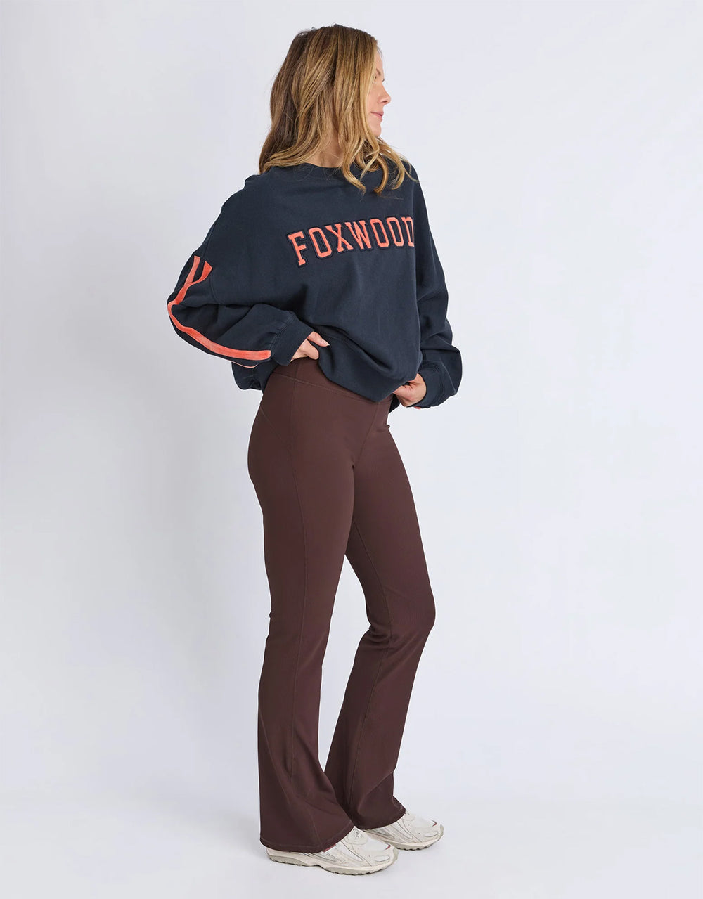 Elevated Sunday Crew - Navy/Orange