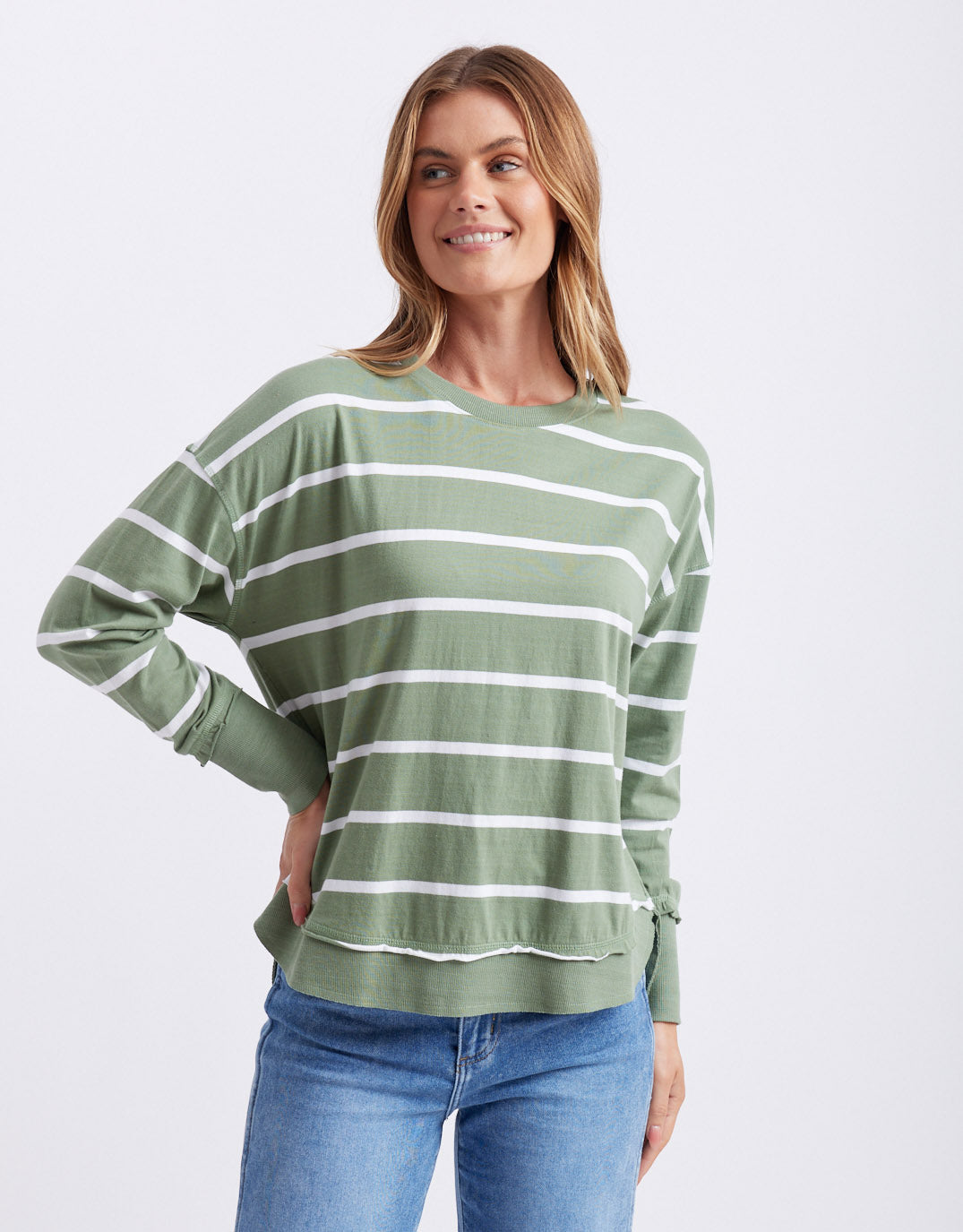 foxwood-farrah-stripe-long-sleeve-sage-white-stripe-womens-clothing