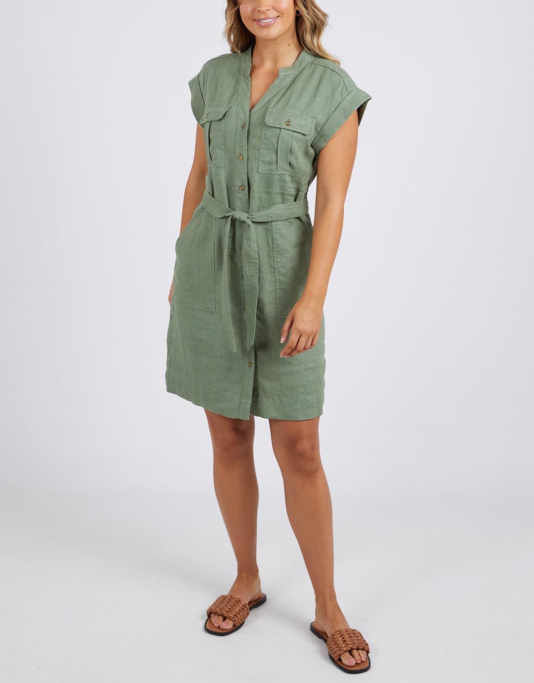 foxwood-harlow-dress-khaki-womens-clothing