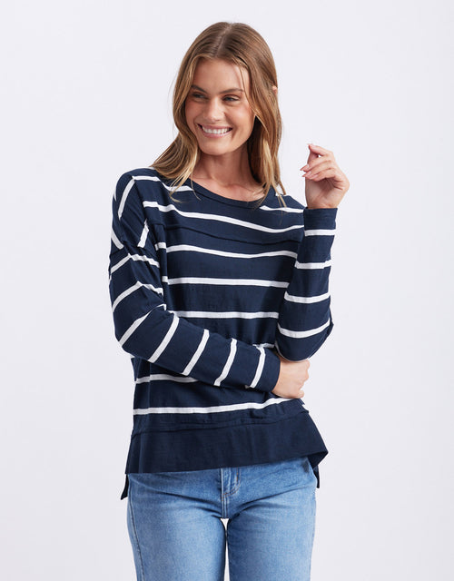 foxwood-jayne-stripe-throw-on-top-navy-white-stripe-womens-clothing