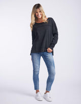Foxwood - Jayne Throw On Top - Black - White & Co Living Jumpers