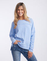 Foxwood - Jayne Throw On Top - Light Blue - White & Co Living Jumpers