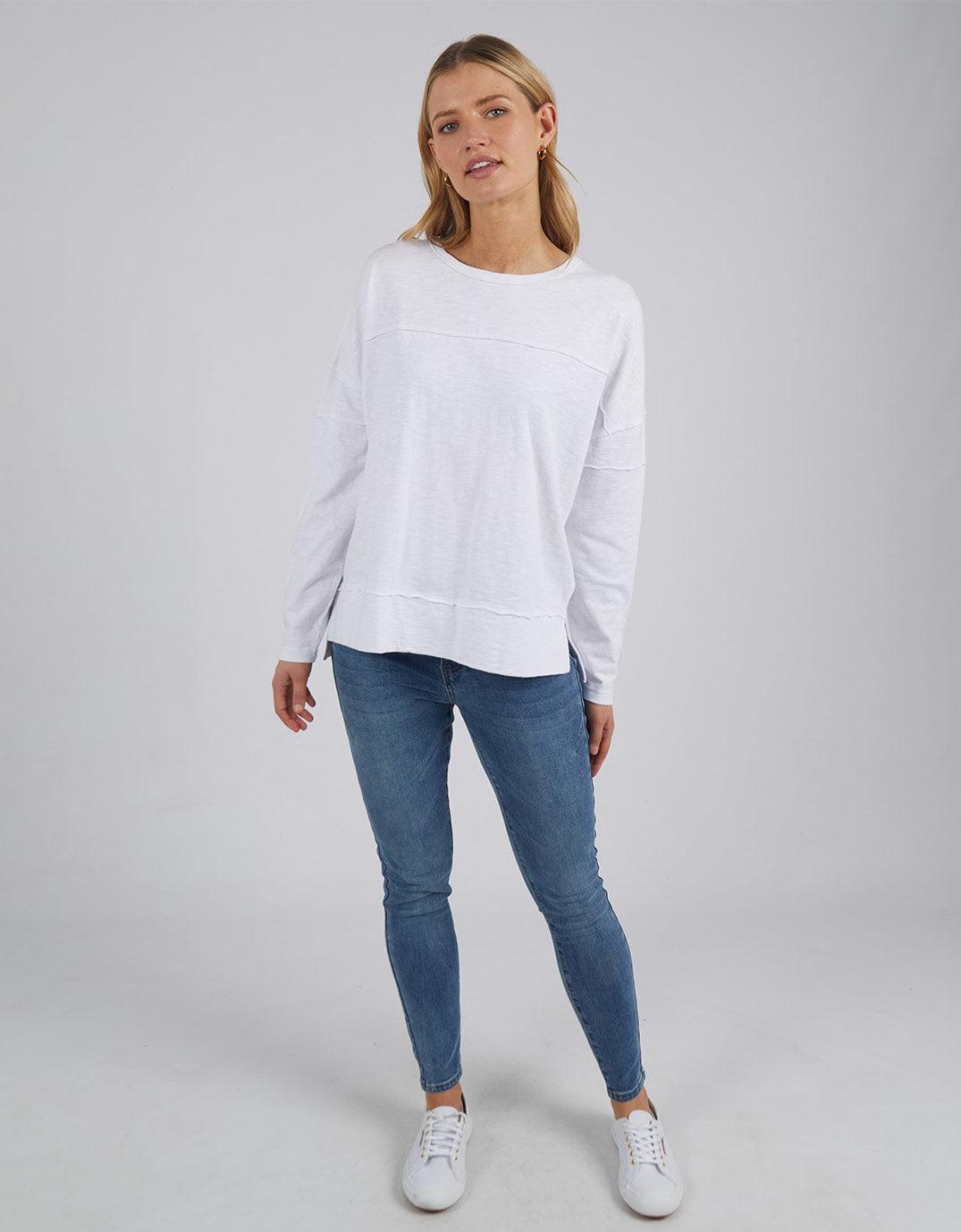 Foxwood - Jayne Throw On Top - White - White & Co Living Jumpers