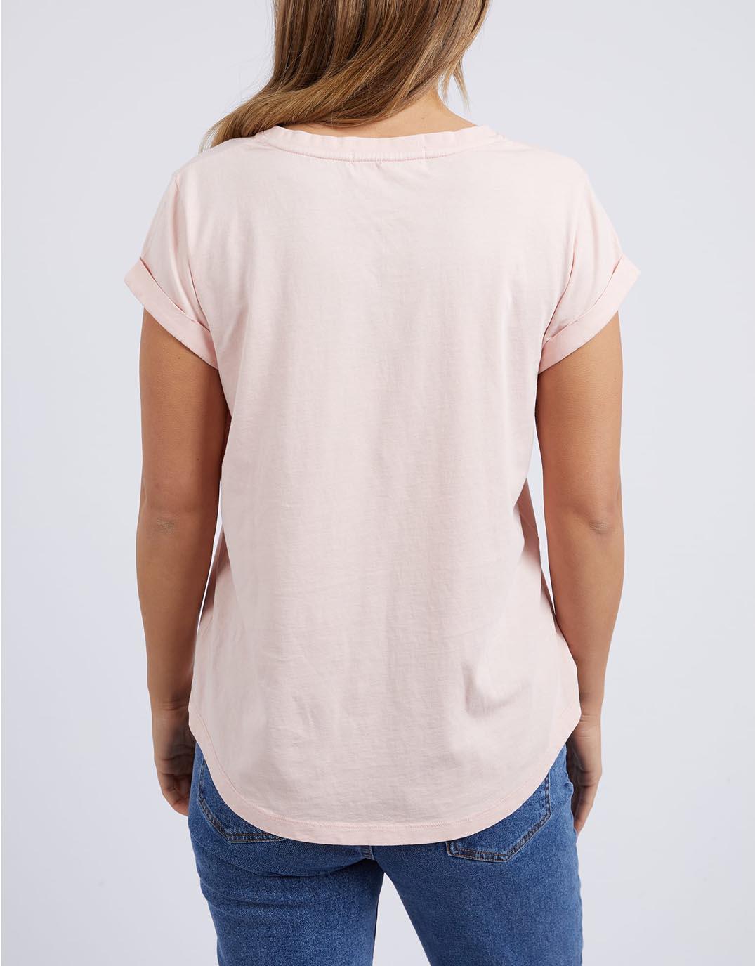 Foxwood - Manly Vee Tee - Peach Pink - White & Co Living Tops