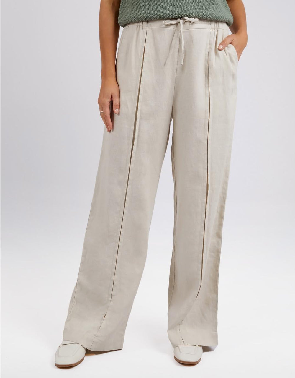 Foxwood - Naples Pant - Bone - White & Co Living Pants