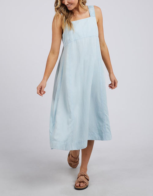 Foxwood - Sage Denim Dress - Light Washed Blue - White & Co Living Dresses